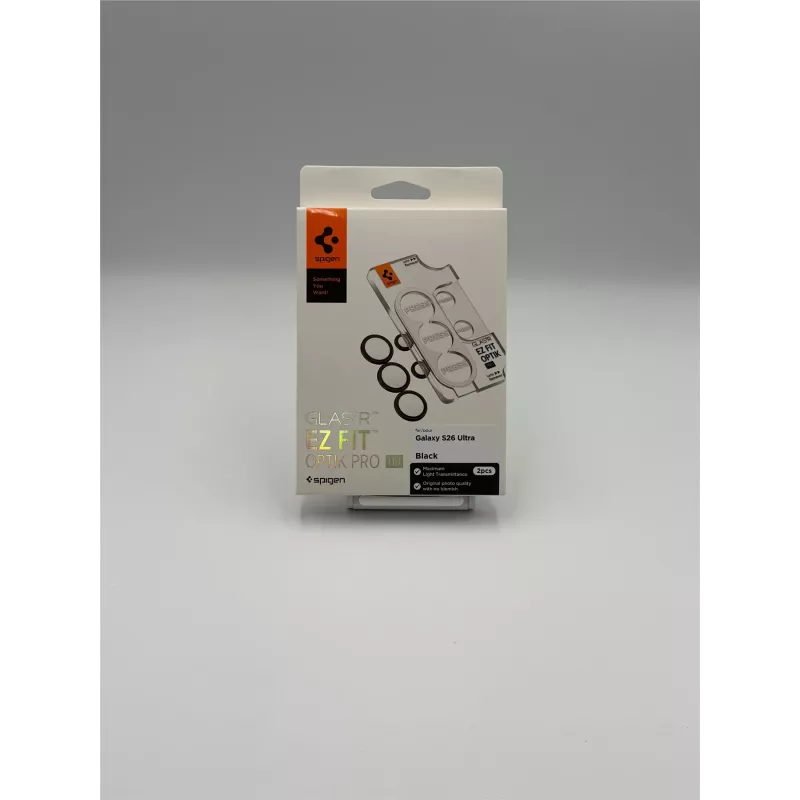 Spigen Optik Pro HD GLAS.TR EZ Fit Protector de cámara pack de 2 para Samsung Galaxy S26 Ultra - negro