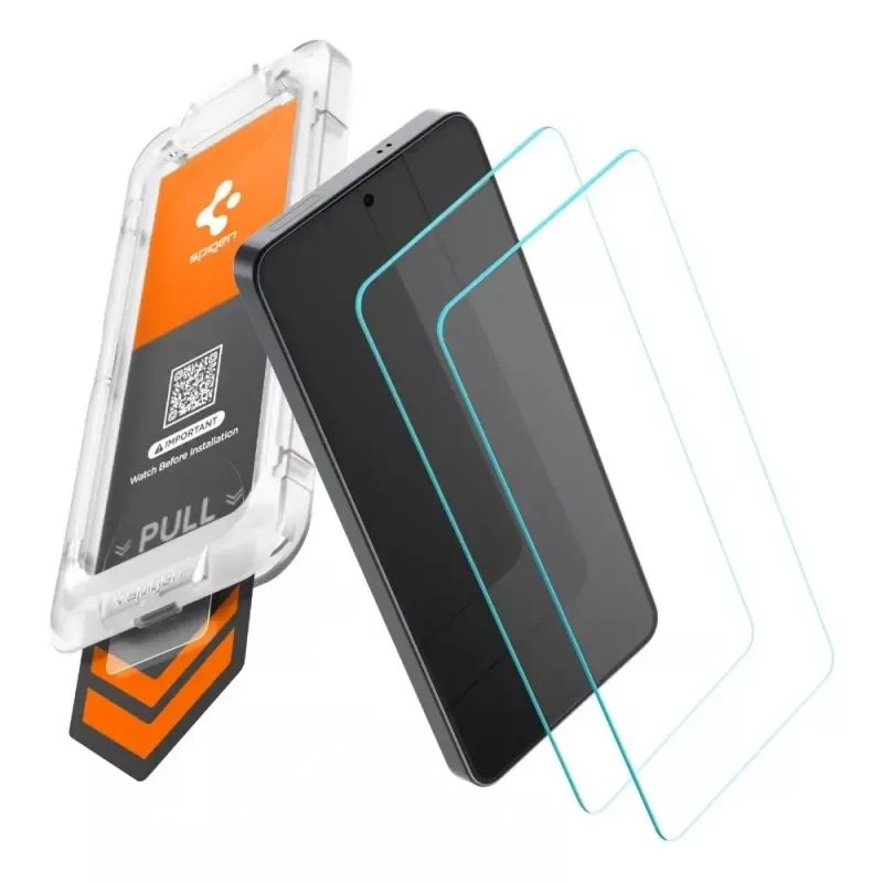 Spigen Glas.tR EZ Fit Pro AC HD Protector de pantalla de cristal templado pack de 2 para Samsung Galaxy S26+ Plus transparente