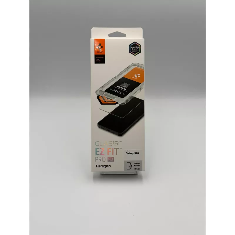 Spigen Glas.TR EZ Fit Pro AC HD Protector de pantalla de cristal templado para Samsung Galaxy S26, transparente