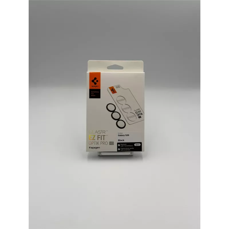 Spigen Optik Pro HD GLAS.TR EZ Fit Protector de cámara pack de 2 para Samsung Galaxy S26 - negro
