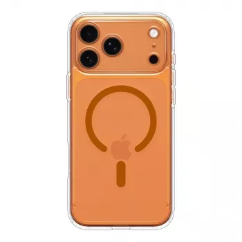Spigen Ultra Hybrid Mag MagSafe iPhone 17 Pro Max transparente/naranja