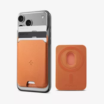 Soporte de tarjetas magnético universal SPIGEN VALENTINUS MAGSAFE Metallic Orange