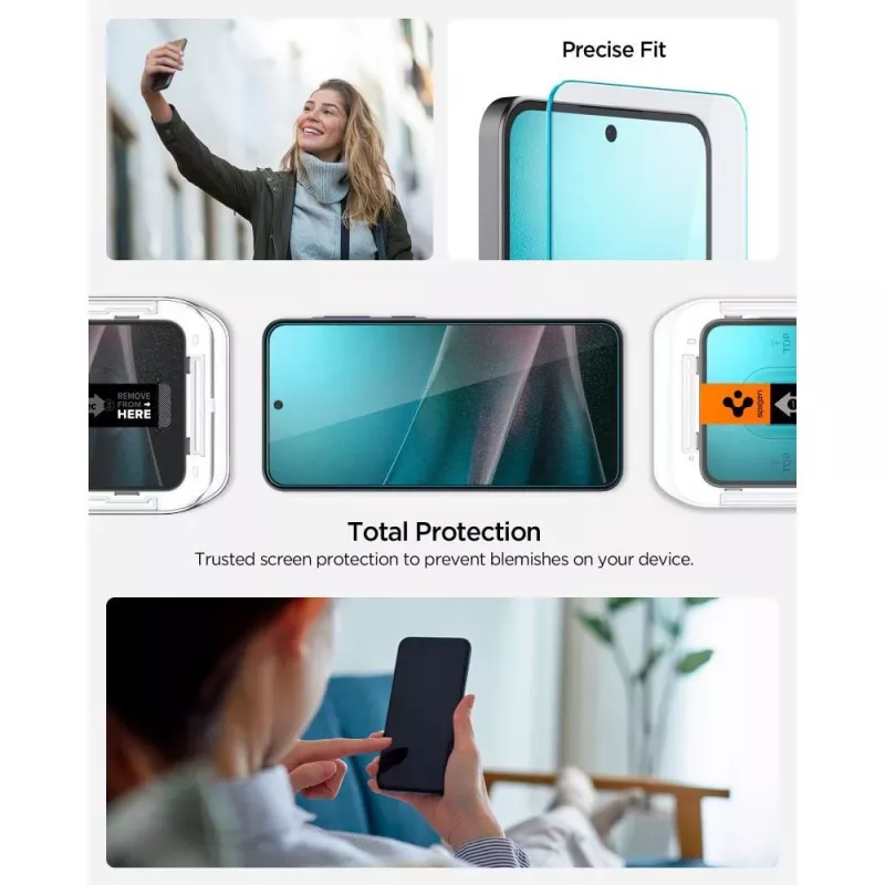 Protector de pantalla de cristal templado Spigen Glas.tR EZ Fit HD para Samsung Galaxy A36 / A37 5G, transparente, pack de 2