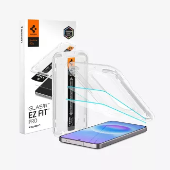 Protector de pantalla de cristal templado Spigen Glas.tR EZ Fit Pro pack de 2 para Samsung Galaxy A57 5G Clear