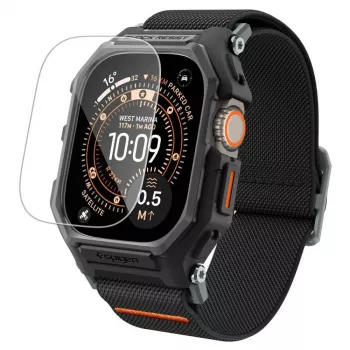 Funda SPIGEN Lite Fit Pro y cristal templado para Apple Watch Ultra 1 / 2 / 3 (49 mm) Matte Black