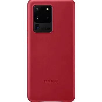 Samsung Galaxy S20 Ultra Funda de piel Roja