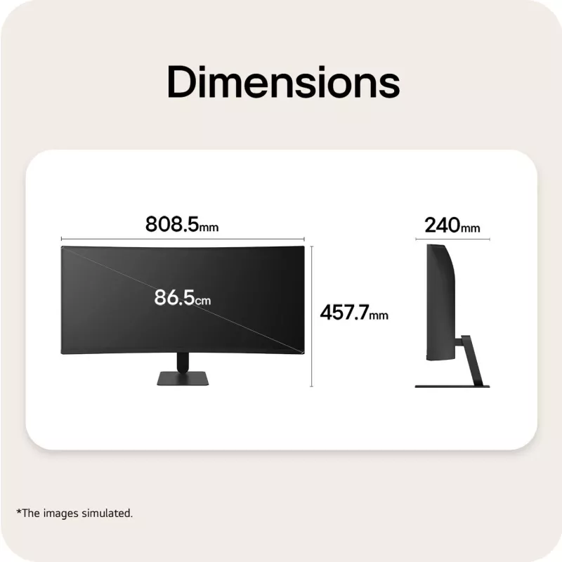 LG UltraWide 34U601B-B.AEUQ Monitor curvo WQHD VA de 34 pulgadas, 120Hz