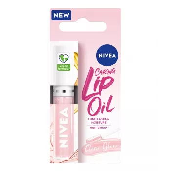 NIVEA Caring Lip Oil Clear Glow Aceite labial hidratante 5,5 ml