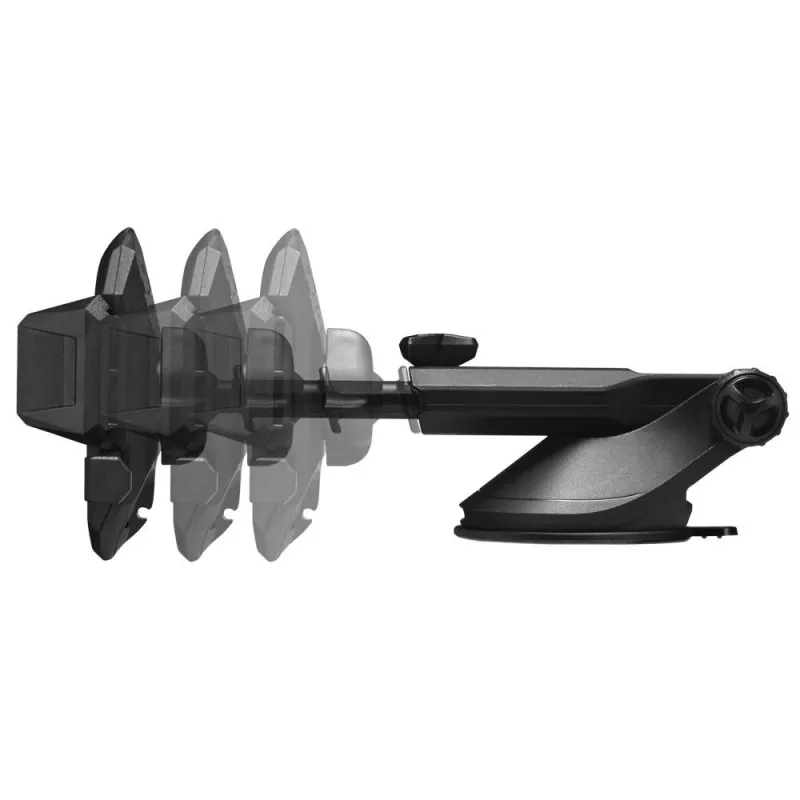 Spigen Car Mount Holder TS35 Kuel Series - Soporte universal para smartphone con ventosa, brazo telescópico, giro 360°, negro