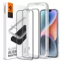 Spigen AlignMaster Glass Protector de pantalla de cobertura total para Apple iPhone 13/13 Pro/14/16E/17E Negro (pack de 2)