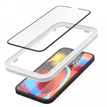Spigen AlignMaster Glass Protector de pantalla de cobertura total para Apple iPhone 13/13 Pro/14/16E/17E Negro (pack de 2)