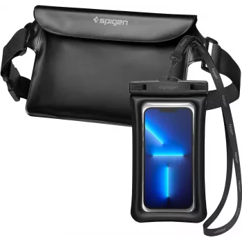 Spigen A621 Funda impermeable universal y riñonera Negra