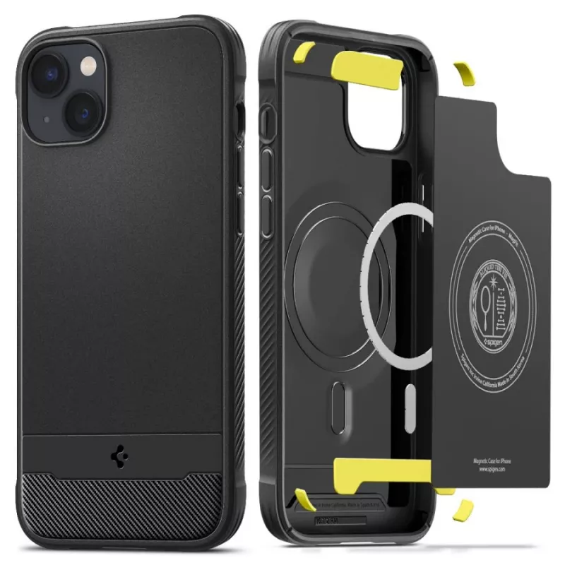 Spigen Rugged Armor Mag MagSafe Funda para iPhone 14 Negro mate
