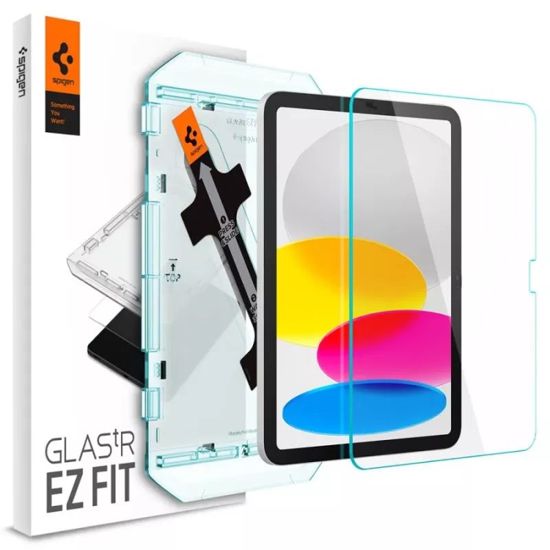 Spigen Glas.tR EZ Fit Protector de pantalla para Apple iPad 10,9 pulgadas (10.ª generación, 2022) - Cristal templado