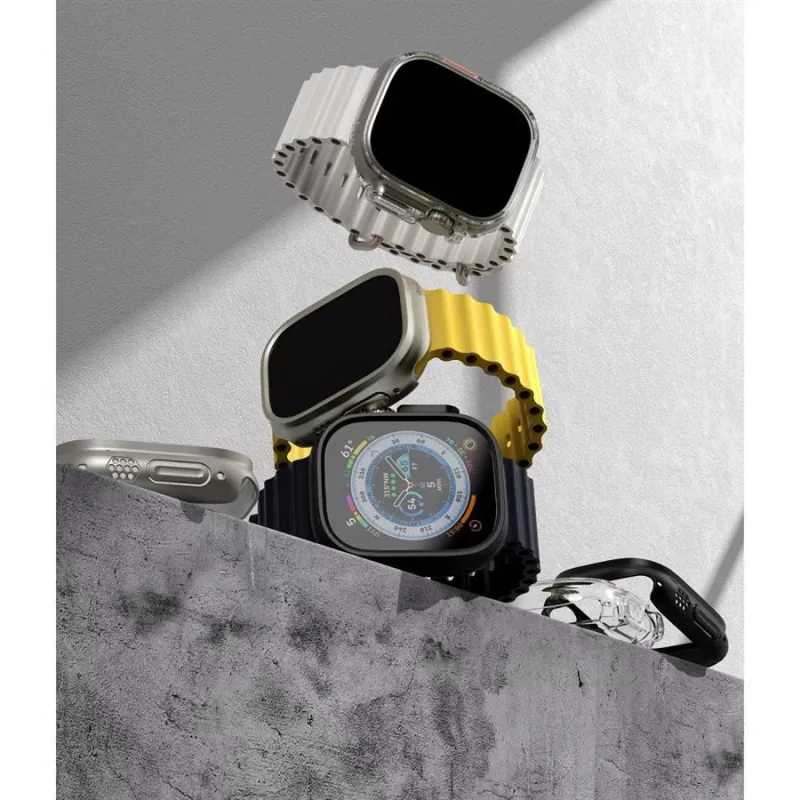 Ringke Slim pack de 2 Apple Watch Ultra (49 mm) Clear y Titanium Grey