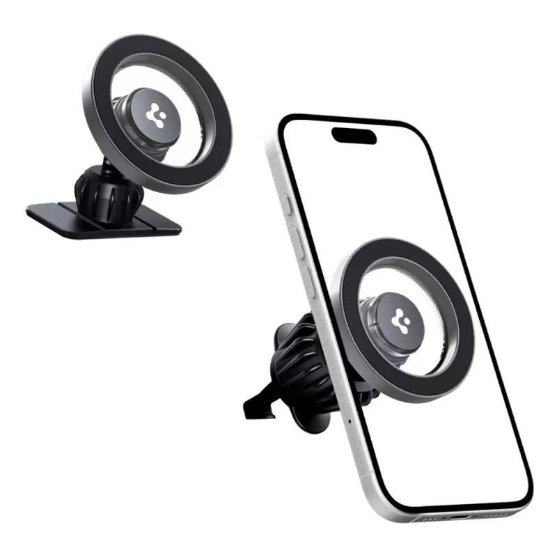 SPIGEN MFT13 soporte magnético MagSafe para coche para salpicadero y rejilla de ventilación, negro
