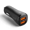SPIGEN Essential EV302 Cargador de Coche 2 Puertos 30W Negro