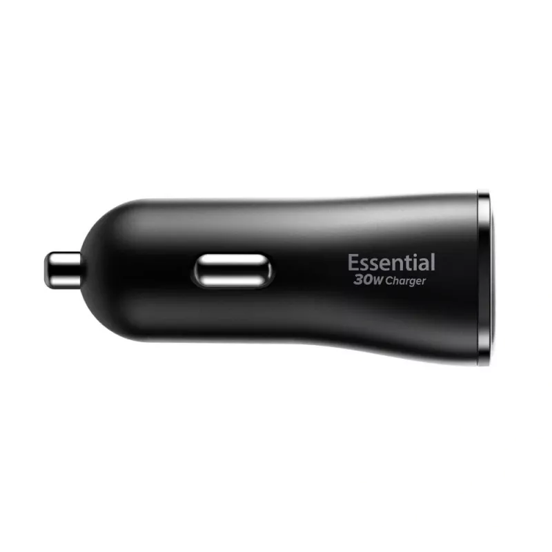 SPIGEN Essential EV302 Cargador de Coche 2 Puertos 30W Negro