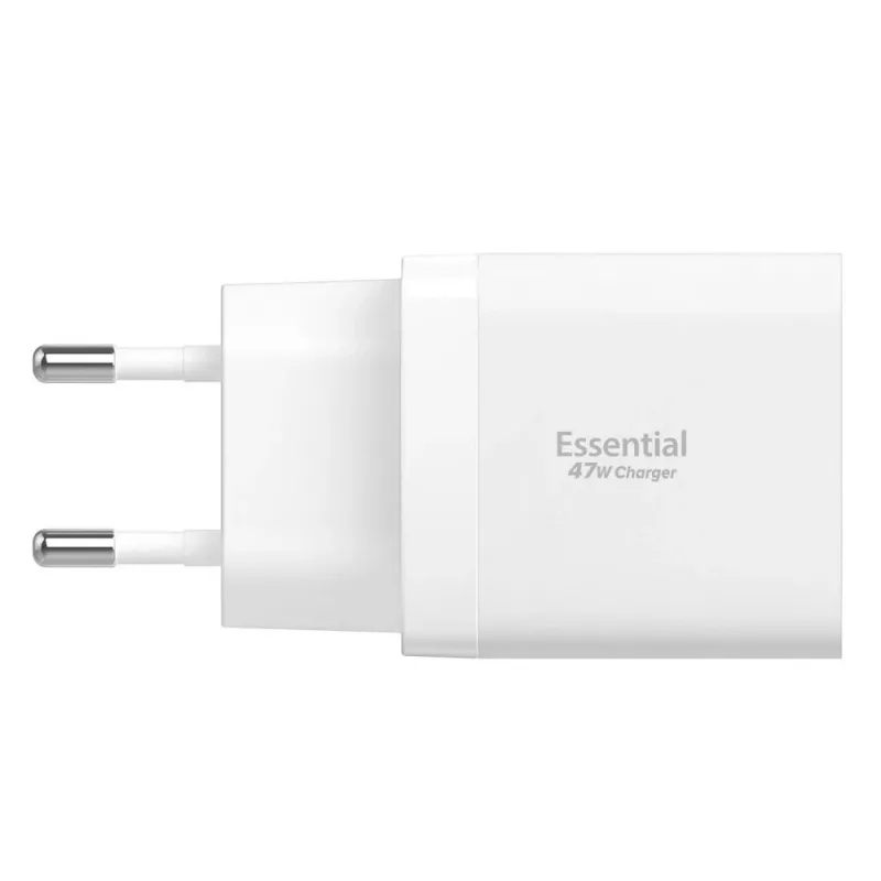 SPIGEN ESSENTIAL EE472EU Cargador de Red 2 Puertos 47W Blanco