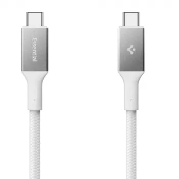 Spigen Essential Cable USB-C a USB-C 100W 1m Blanco