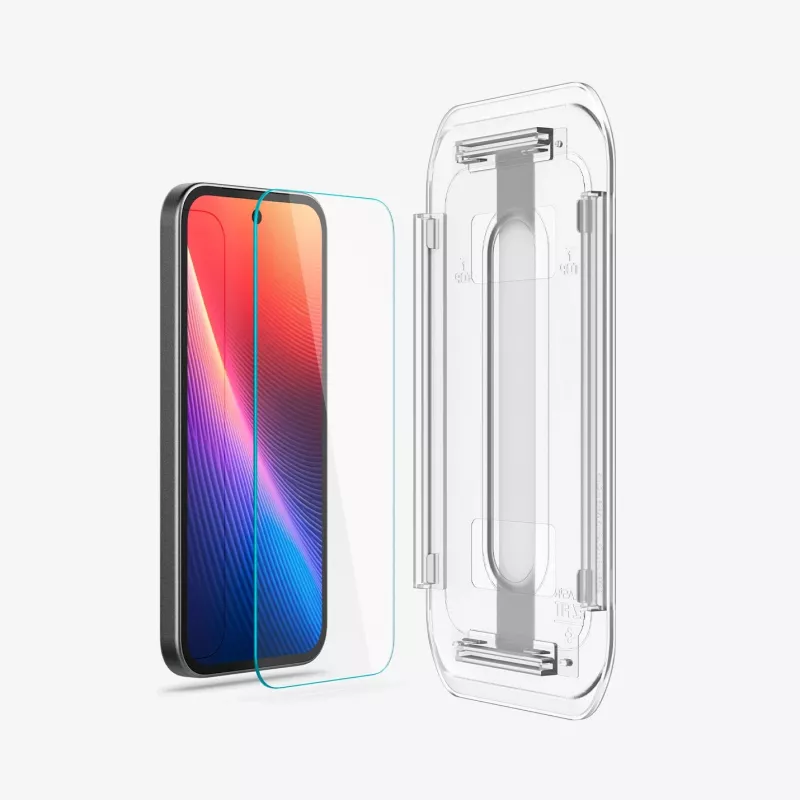 Spigen Glas.tR EZ Fit Pack de 2 Protectores de Pantalla para Google Pixel 9a, claro