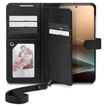 SPIGEN Wallet S Funda para Samsung Galaxy S25+ Plus Negro