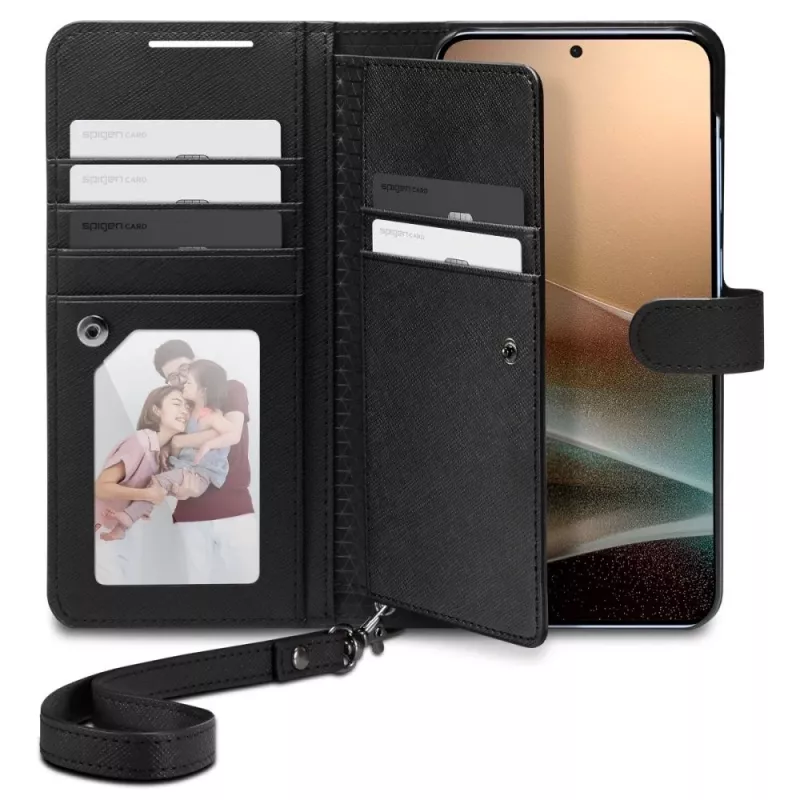 SPIGEN Wallet S Funda para Samsung Galaxy S25+ Plus Negro