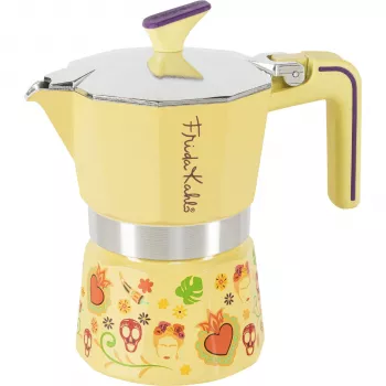 Pedrini 3TZ Frida Kahlo cafetera italiana, amarillo (02CF161)