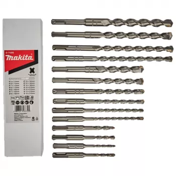 Makita set de brocas SDS-PLUS para martillo 14 piezas (5-14 mm) en maletín de plástico D-71956
