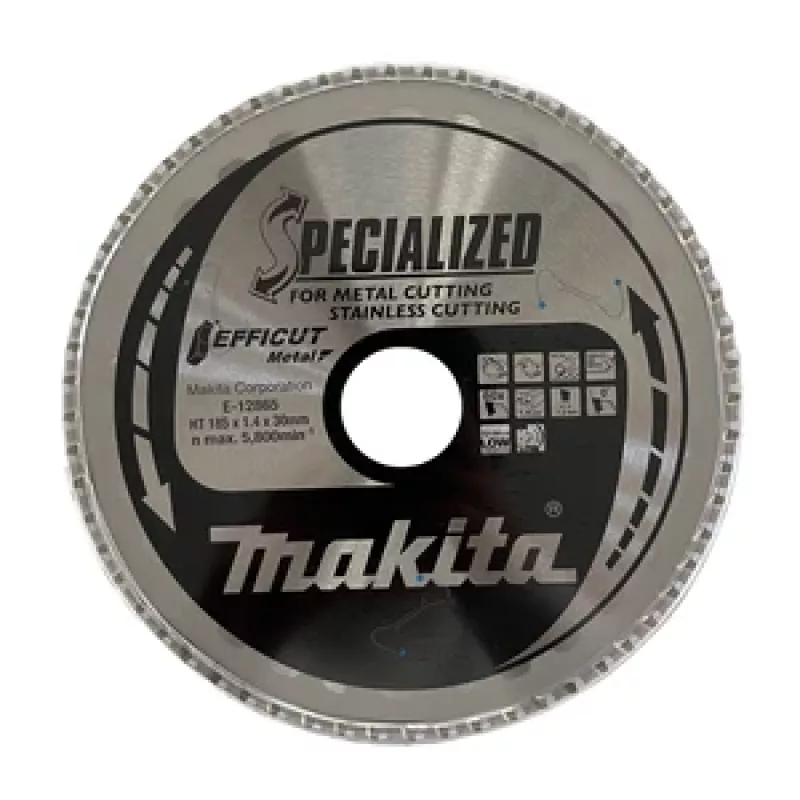 Makita Specialized EFFICUT Hoja de sierra circular para madera y metal, 185 mm, 60 dientes