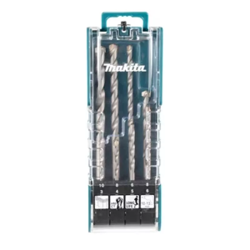 Makita E-15861 Set de brocas martillo SDS-Plus 8 piezas, con punta de carburo