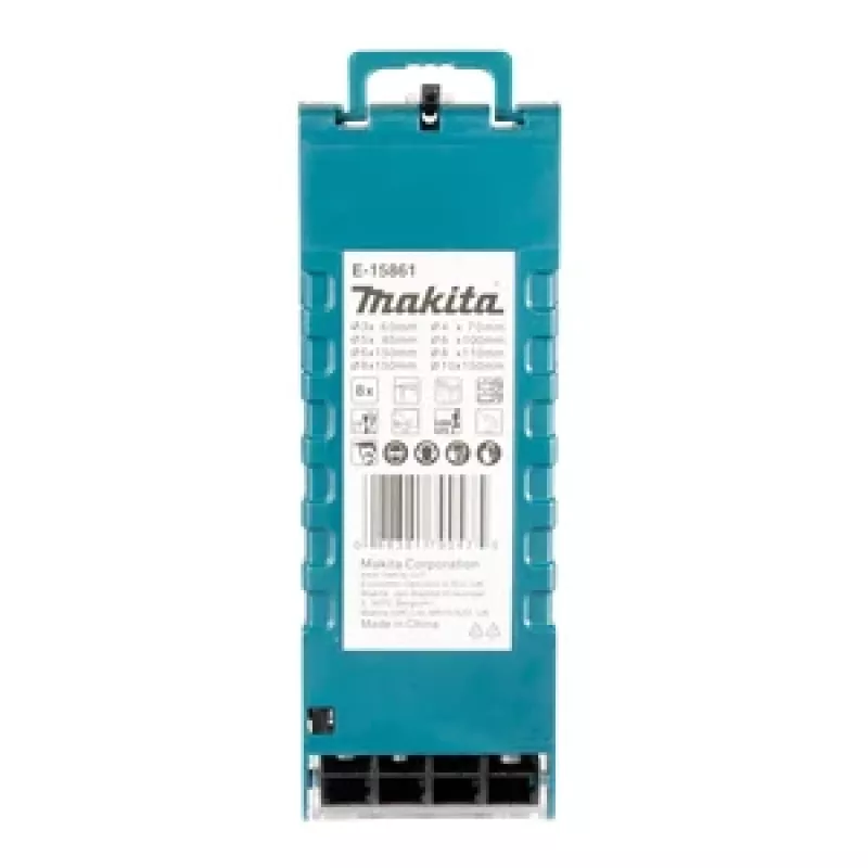 Makita E-15861 Set de brocas martillo SDS-Plus 8 piezas, con punta de carburo