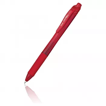 Pentel EnerGel X bolígrafo de gel retráctil - tinta roja - 0.7 mm - cuerpo rojo translúcido