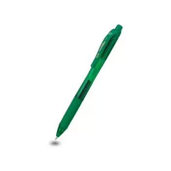 Pentel EnerGel X bolígrafo de gel retráctil - tinta verde - 0,7 mm punta media - carcasa de plástico - ambidiestro