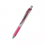 Pentel EnerGel Xm bolígrafo de gel retráctil - tinta rosa - cuerpo rosa - detalles plateados - 0.35 mm punta de aguja