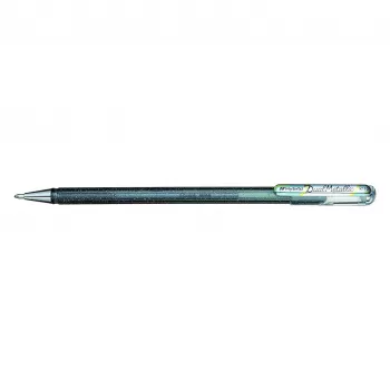 Pentel Hybrid Dual Metallic bolígrafo de gel - plata metalizado - 1.0 mm - con capuchón