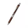Pentel EnerGel Xm bolígrafo de gel retráctil - tinta marrón - 0.35 mm - punta extrafina - punta de aguja - cuerpo de plástico - agarre de goma - cuerpo marrón - clip plateado - forma redonda