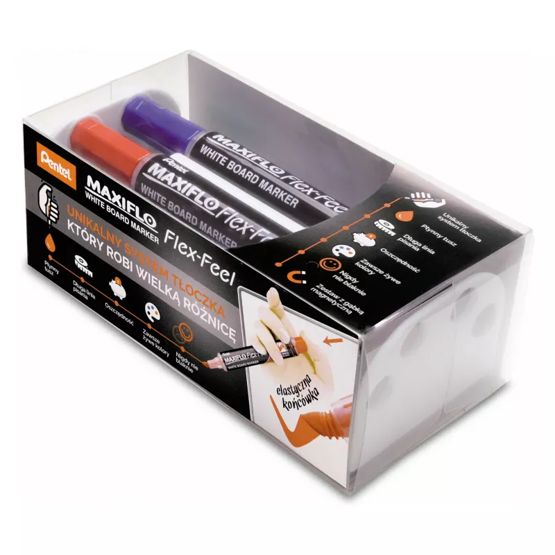 Pentel Maxiflo Flex-Feel rotulador de pizarra blanca MWL5SBF-BX rojo