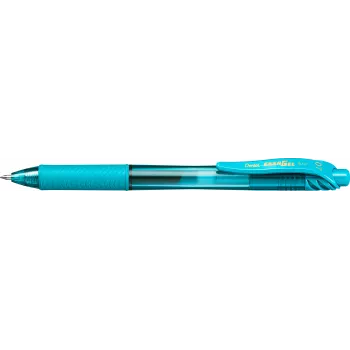 Pentel EnerGel X bolígrafo de gel retráctil - turquesa - 0,7 mm - punta media - ambidiestro