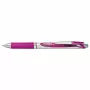 Pentel Energel BL77 bolígrafo de gel retráctil - tinta magenta - 0,7 mm - punta media - detalles plateados