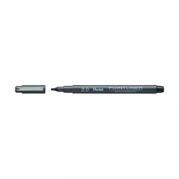 Pentel Arts Rotulador de Caligrafía Pigment 2 mm Negro