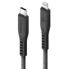 ENERGEA Flow cable USB-C a Lightning 1,5m negro 60W 3A PD carga rápida certificado MFi