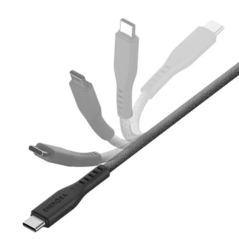 ENERGEA Flow cable USB-C a USB-C 1,5m negro 240W 5A PD carga rápida