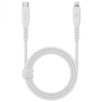 ENERGEA Flow cable USB-C a Lightning 1,5m blanco 60W 3A PD carga rápida MFi