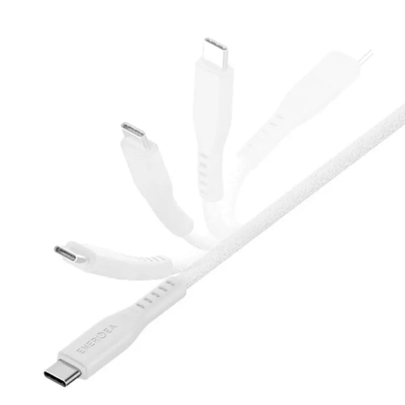 ENERGEA Flow cable USB-C a Lightning 1,5m blanco 60W 3A PD carga rápida MFi