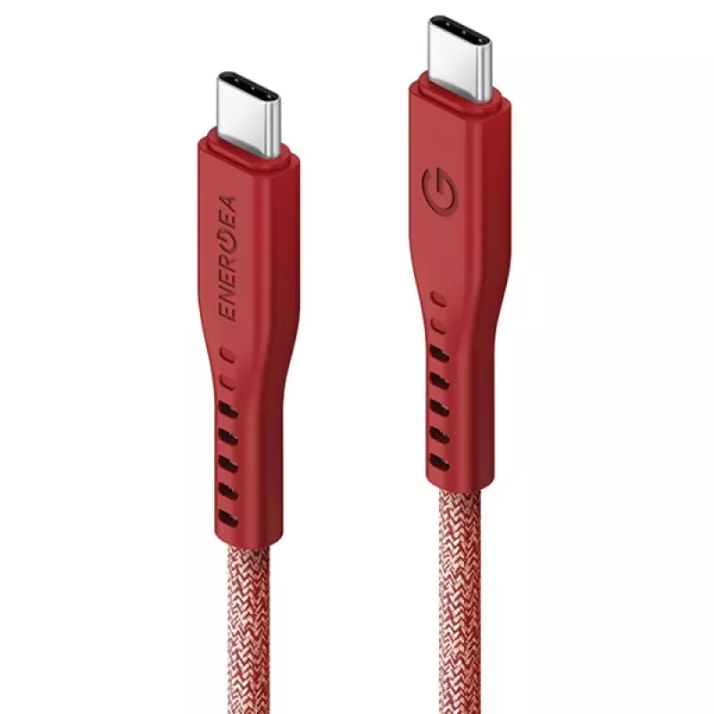 ENERGEA Flow cable USB-C a USB-C 1,5m rojo 240W 5A PD carga rápida