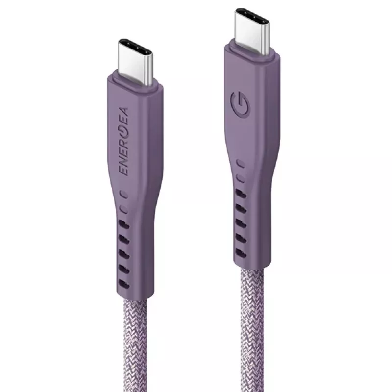 ENERGEA Flow cable USB-C a USB-C 1,5m lila 240W 5A PD carga rápida
