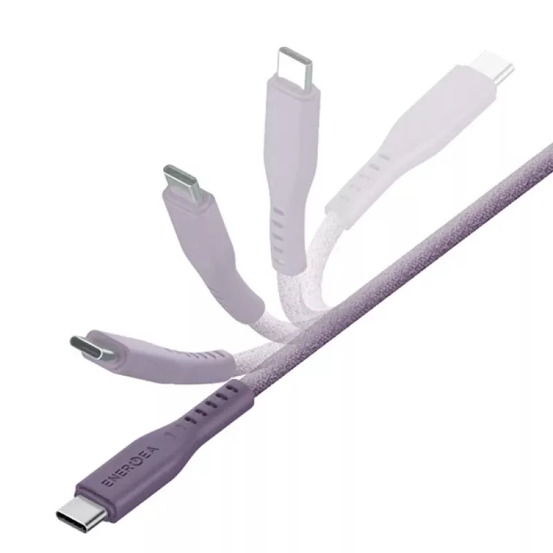 ENERGEA Flow cable USB-C a USB-C 1,5m lila 240W 5A PD carga rápida