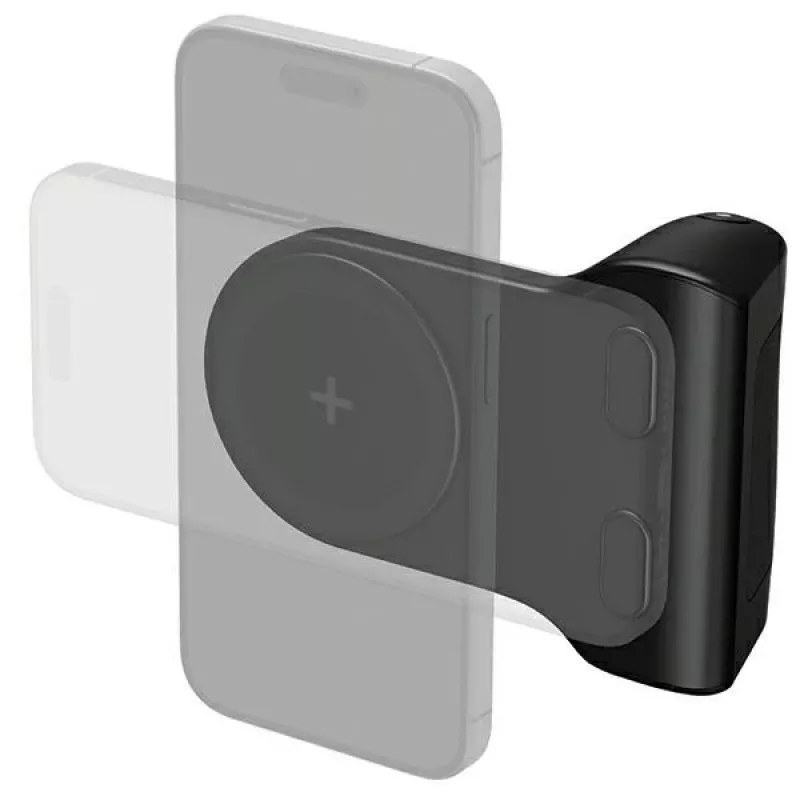 ENERGEA MagCam Grip PG-MCG5K-BLK agarre magnético para teléfono con batería externa 5000mAh, negro