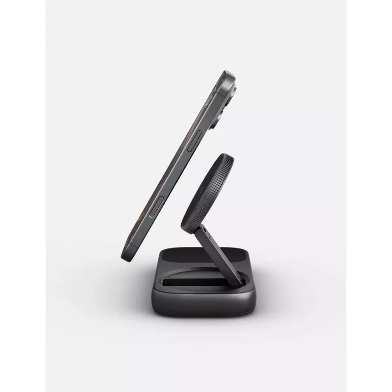 ENERGEA WiDock Plus 7-in-1 USB-C 3.1 Estación de acoplamiento con carga inalámbrica Qi2, Graphite